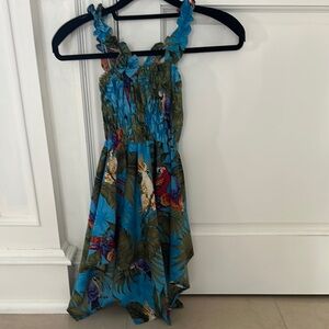Girl’s Tropical Blue and Green Sundress